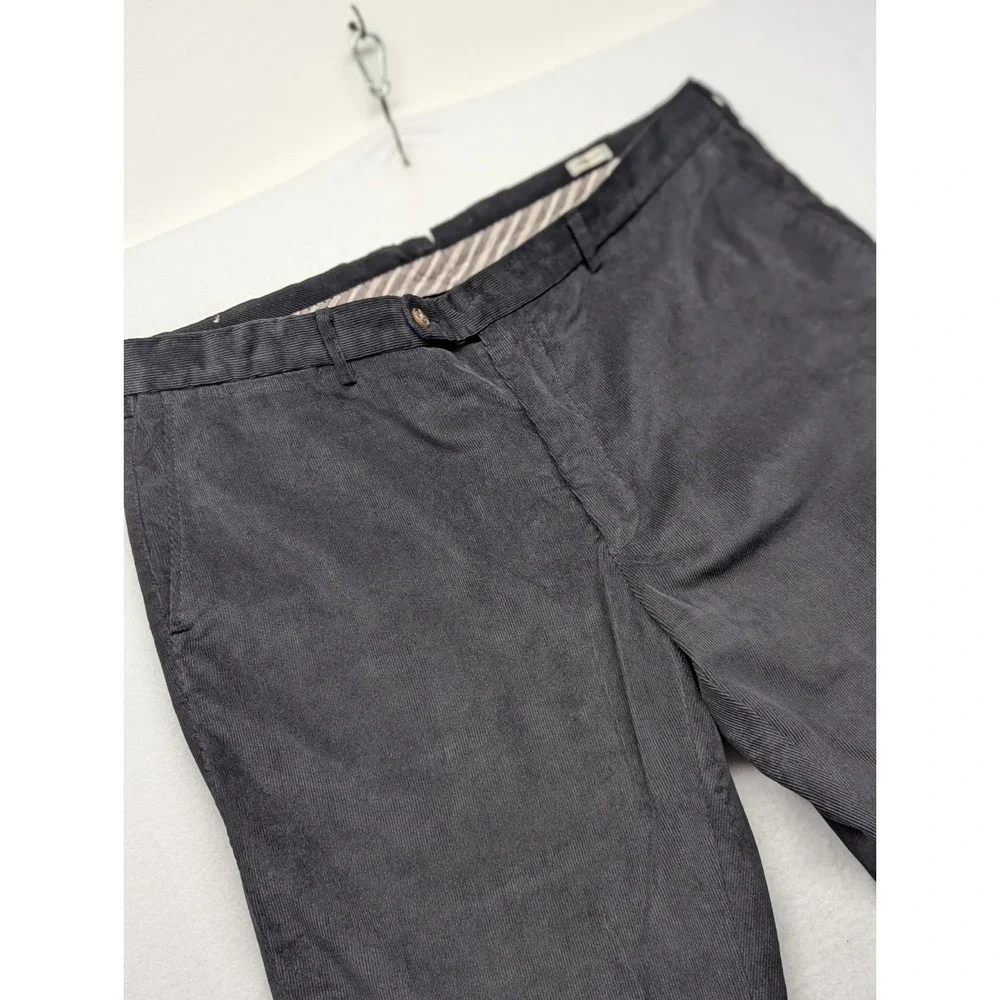Peter Millar Golf Pants Mens 40 x 29 Black Corduroy Nanoluxe Comfort Crown Par